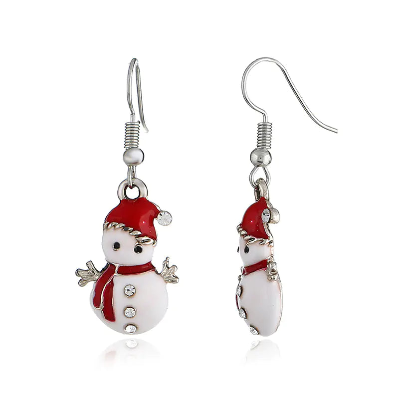 Snowman Earrings - Christmas Jewelry