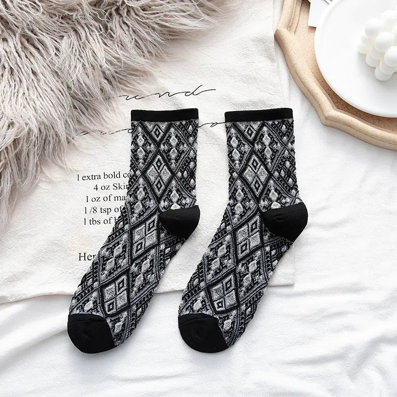 Trendy College Style Cotton Socks