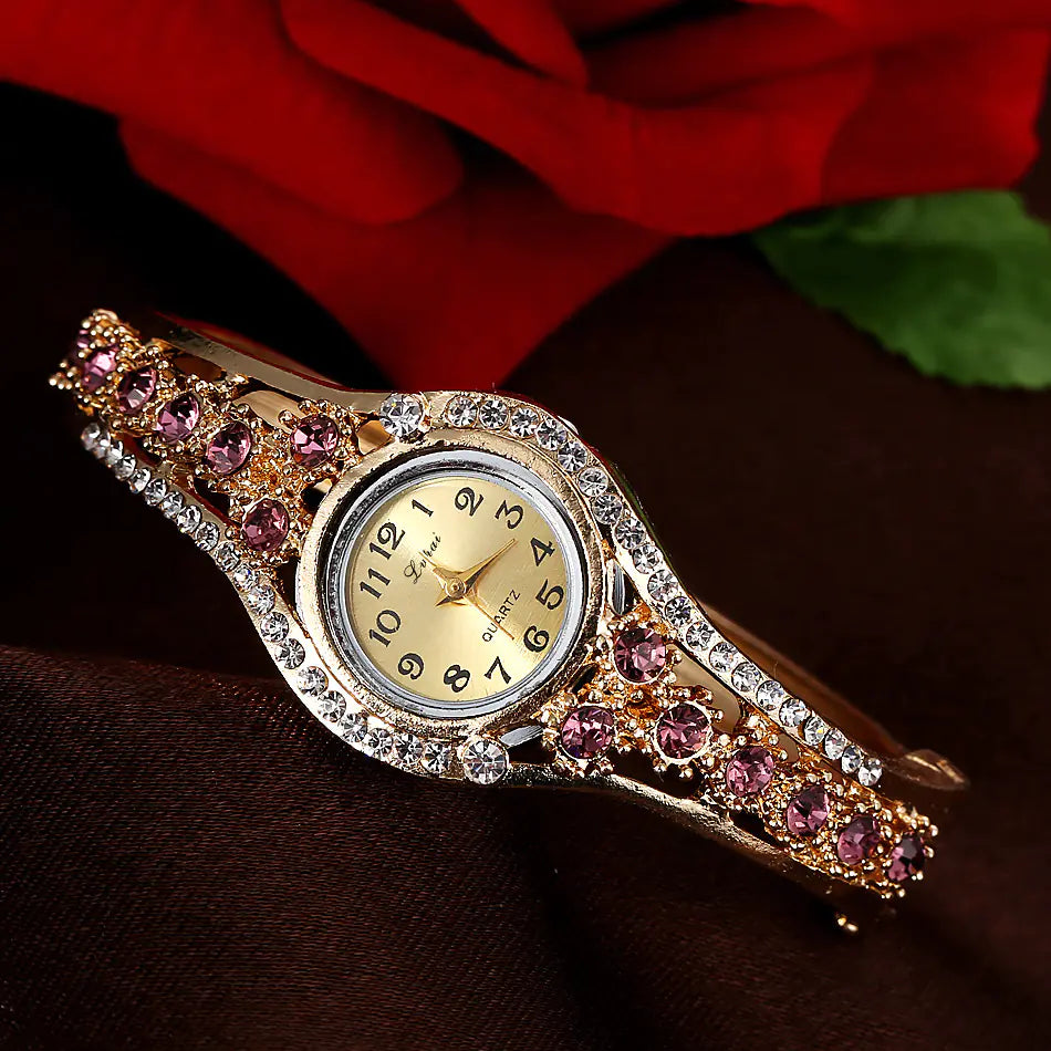 Lvpai Women's Watch with Ethnic Style Diamond Bracelet