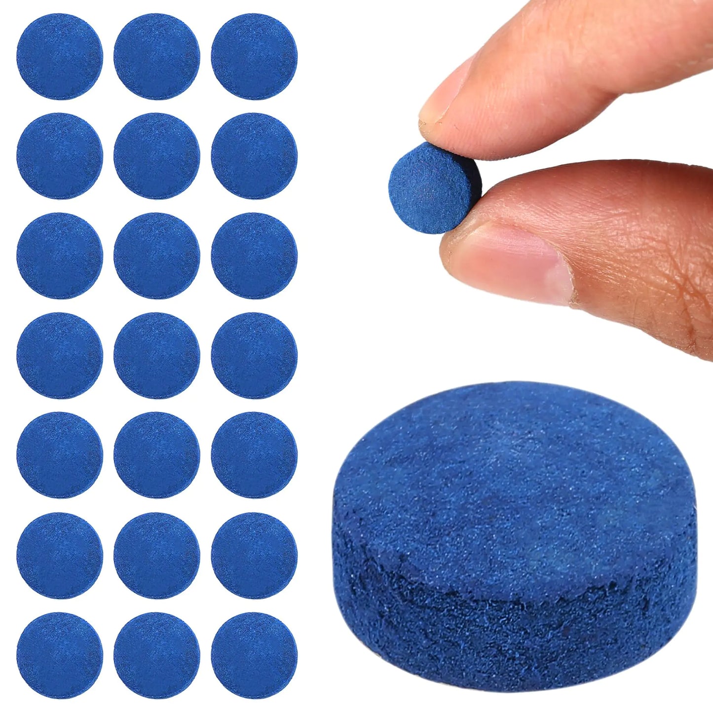 CoguZed 25 Pieces Pool Cue Tips Precision 13mm Billiard Stick Tips for Enhanced Play Performance Cue Stick Tips for Pool & Snooker Complete with Storage Box