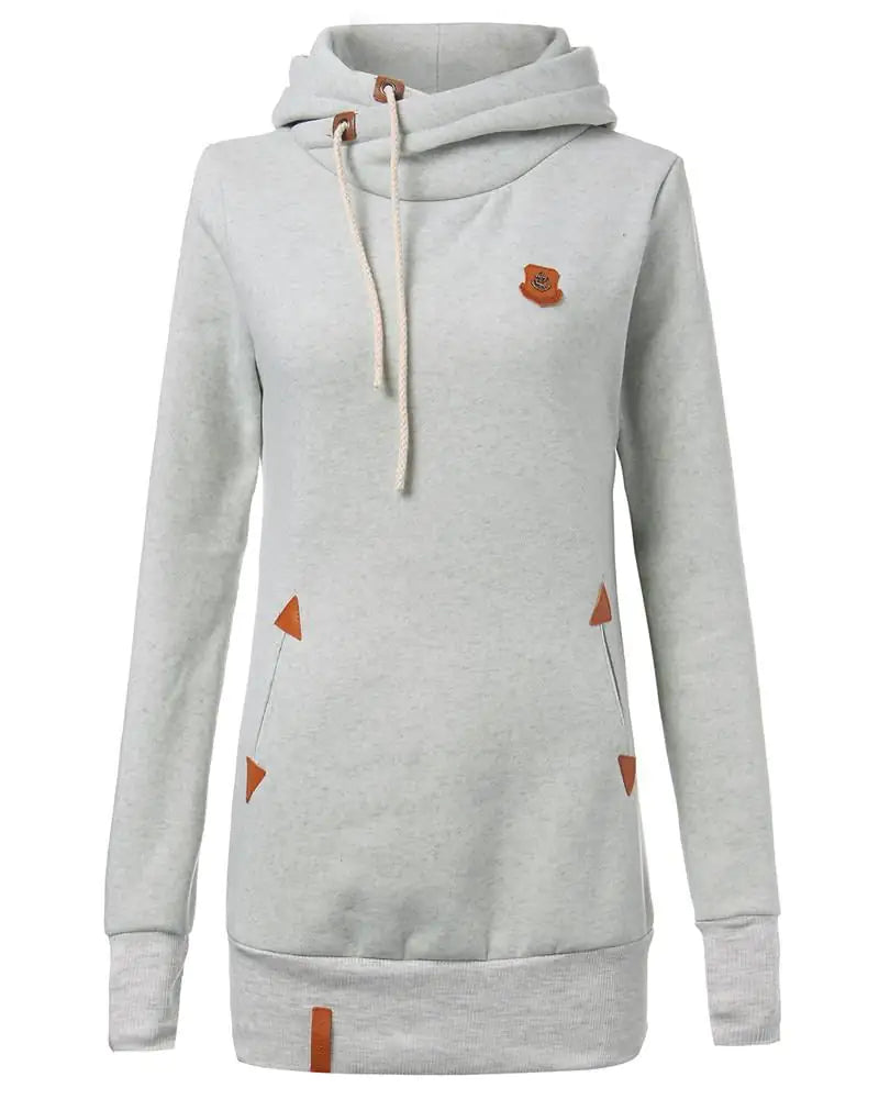Autumn Winter Fleece Hooded Sweater Coat with Pockets