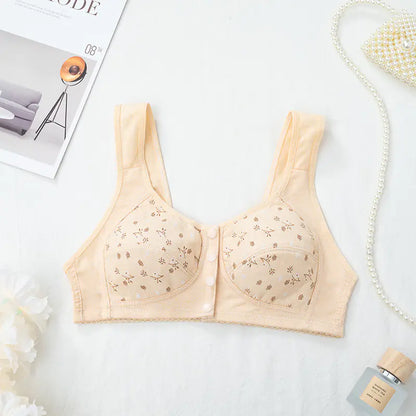 New Floral Front Closure Bra for Women (Plus Size)