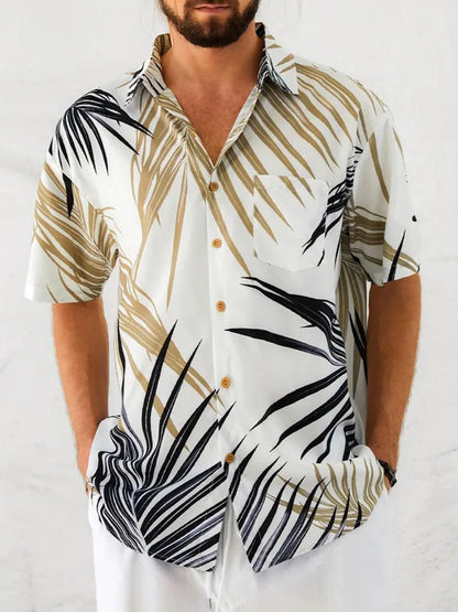 2023 Men's Hawaiian 3D Print Casual Short Sleeve Shirt