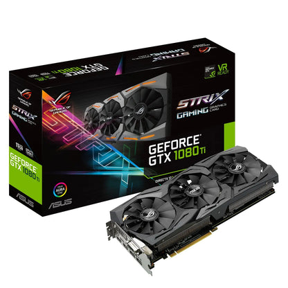 ASUS ROG STRIX GeForce GTX 1080 TI 11GB VR Ready 5K HD Gaming Graphics Card (ROG-STRIX-GTX1080TI-11G-GAMING) (Renewed)