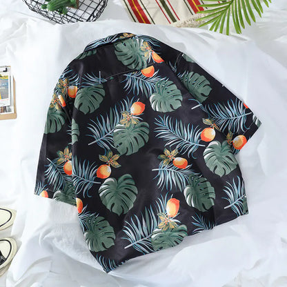 Men's Vintage Hawaiian Floral Beach Shirt (Loose Fit)