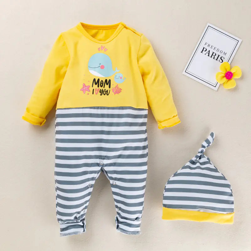 Newborn Cartoon Animal Romper for Babies (Spring/Fall)