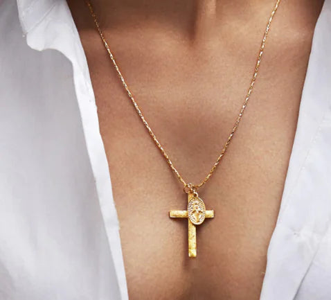 Cross Religious Accessories with Virgin Mary Pendant Necklace