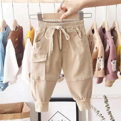 New Cotton Cargo Pants for Boys - Casual Sport Trousers