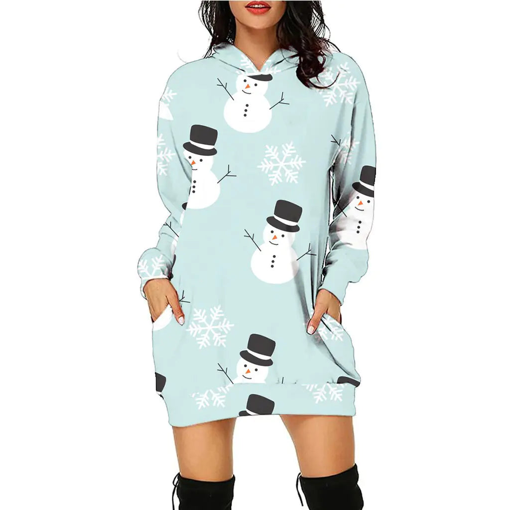Women's Casual Christmas Holiday Sweater Dress