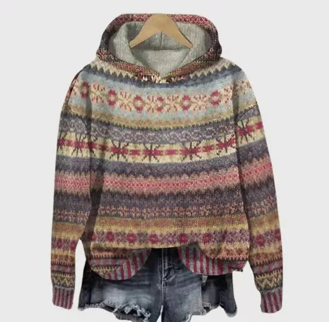 Christmas Holiday Casual Hooded Sweater Print