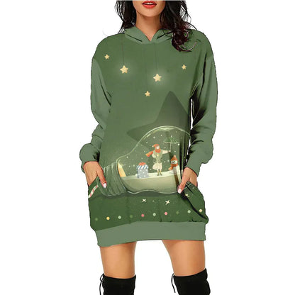 Women's Casual Christmas Holiday Sweater Dress