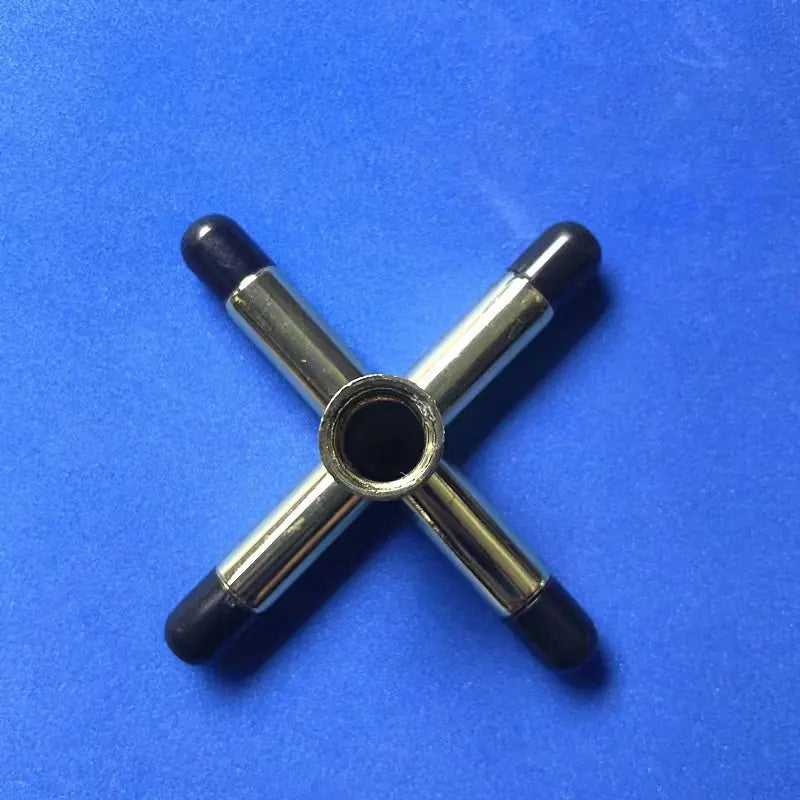 Billiard Cue Rack Cross Set with Faux Copper Base
