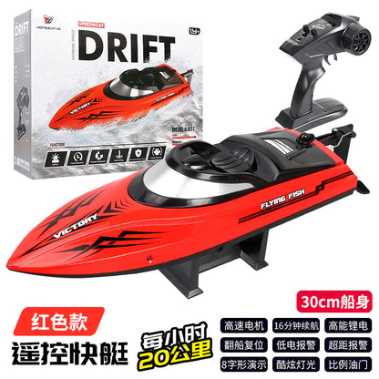 Remote Control Electric Speedboat with Lights (Large)