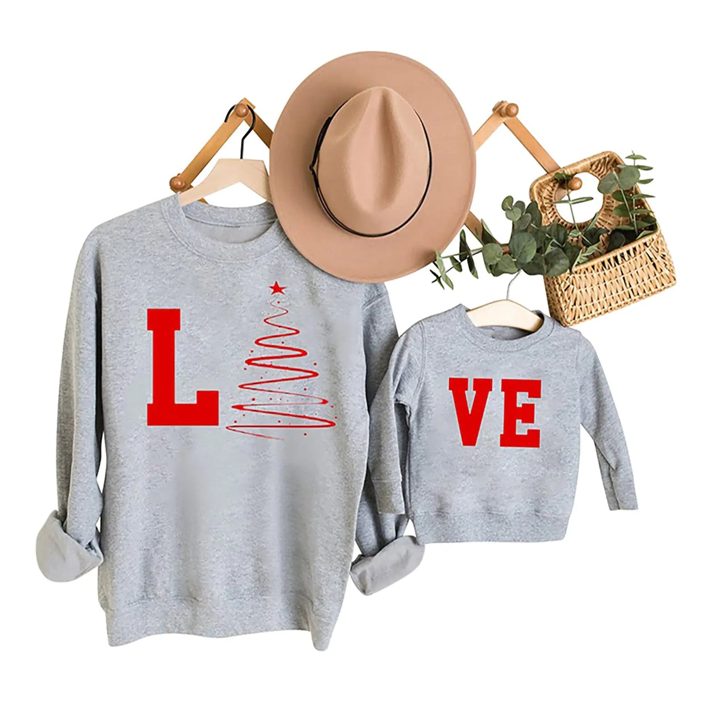 Parent-Child Christmas Printed Sweater