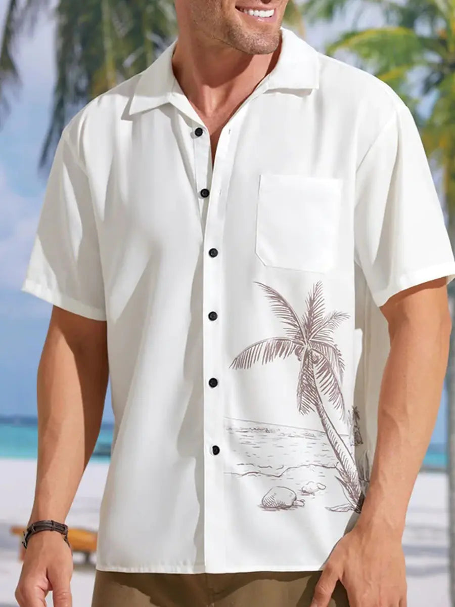 2023 Men's Hawaiian 3D Print Casual Short Sleeve Shirt