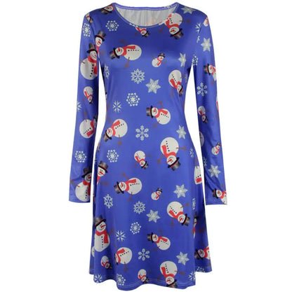 Christmas Print Dress