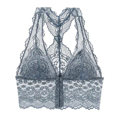 Lace Wireless Front Closure Bra Lingerie