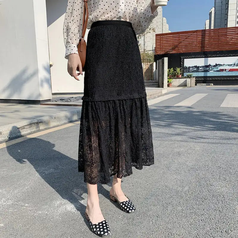 High Waist Slimming Midi Skirt for Women