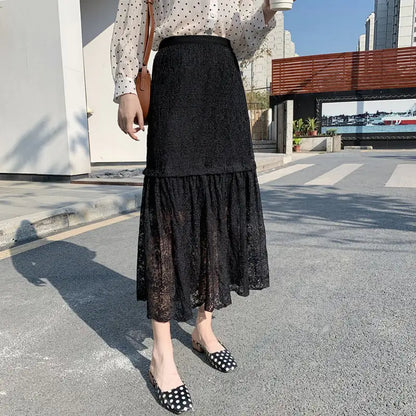 High Waist Slimming Midi Skirt for Women