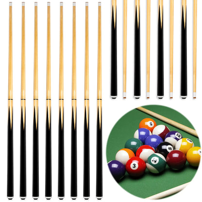 Wettarn 8 Sets Pool Cue Sticks 2 Piece 58 Inch House Bar Billiard Cue Stick Pool Table Stick 12 oz 13 mm Glue for Tips Hardwood Wooden Pool Cues for Adults Beginner Valentine Gift Men