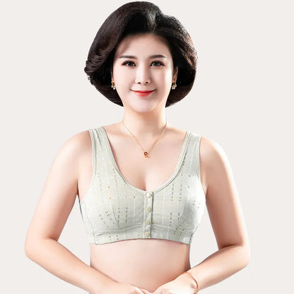 Plus Size Front Closure Wireless Bra for Women