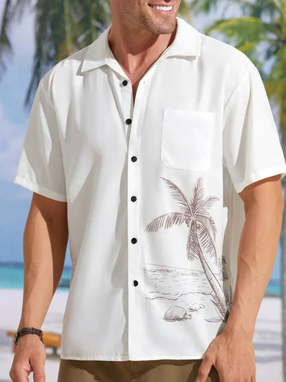 2023 Men's Hawaiian 3D Print Casual Short Sleeve Shirt