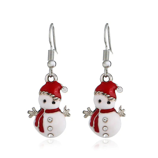 Snowman Earrings - Christmas Jewelry