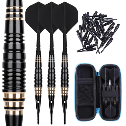 CyeeLife Professional Soft Tip Darts Set 18 Grams with 30 Extra Dart Tips and Gift storage boxDarts Plastic Tip