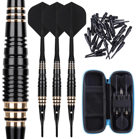 CyeeLife Professional Soft Tip Darts Set 18 Grams with 30 Extra Dart Tips and Gift storage boxDarts Plastic Tip
