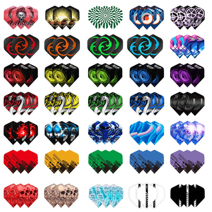 CyeeLife Dart Flights105 Stück PET Standard Flights für Darts Perfekte für Soft und Steel Tip DartpfeileDarts Zubehör Set