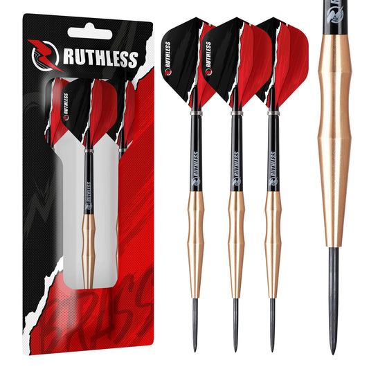 RUTHLESS Eagles | Steel Tip Brass Darts Set with Smooth Barrel Design Dart Flights and Stems Included (D0454)