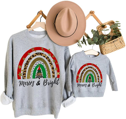 Parent-Child Christmas Printed Sweater