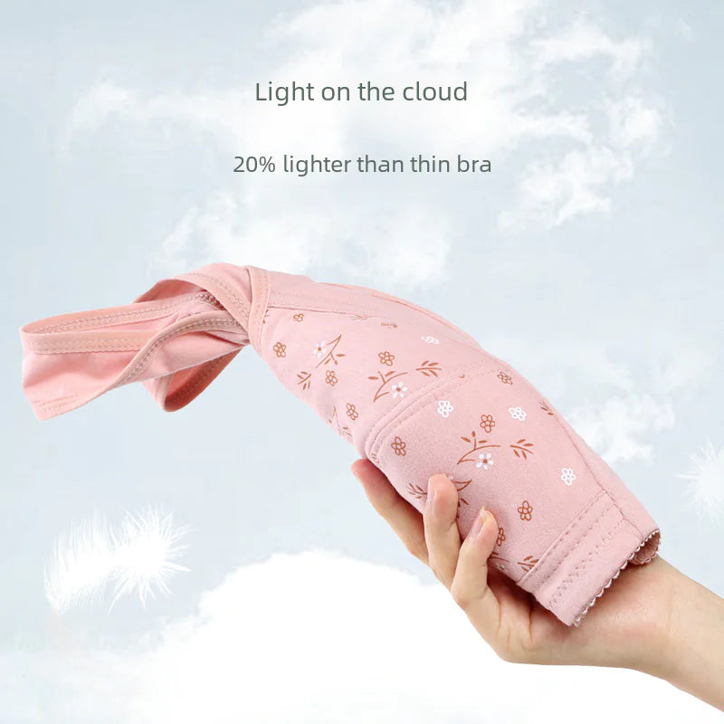 New Print Front Closure Women's Soft Cotton Bra