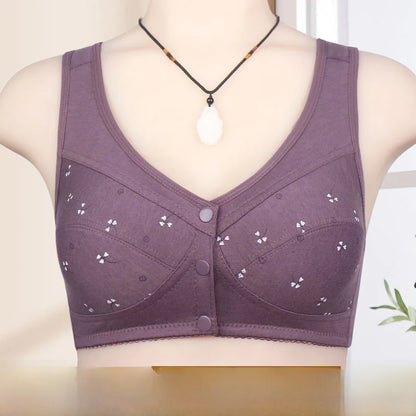 Soft Cotton Front Closure Women's Plus Size Bra