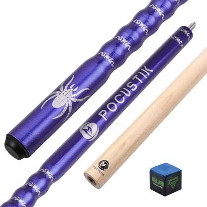 POCUSTIK Pool Cue 58" 2-Piece Pool Stick for Adults，Ergonomic Canadian Maple Billiard Table Cues with 13mm Tip House Bar Billiard Sticks for Men Women - Purple19 Oz