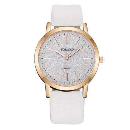 Bracelet Watch, Leather Band Watch, Glitter Watch