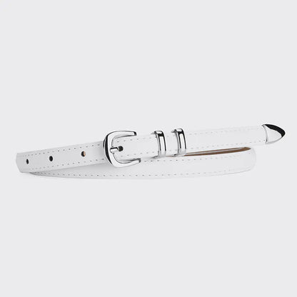 Stylish Silver Buckle 3-Piece Women's Belt Set