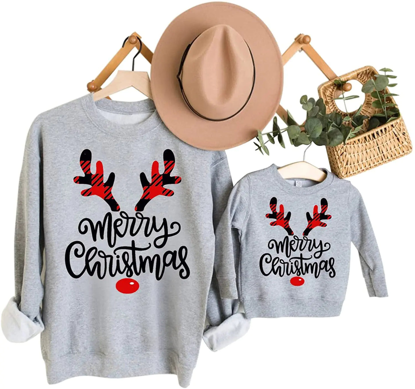 Parent-Child Christmas Printed Sweater