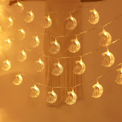 LED Moon Castle String Lights for Holiday Decor