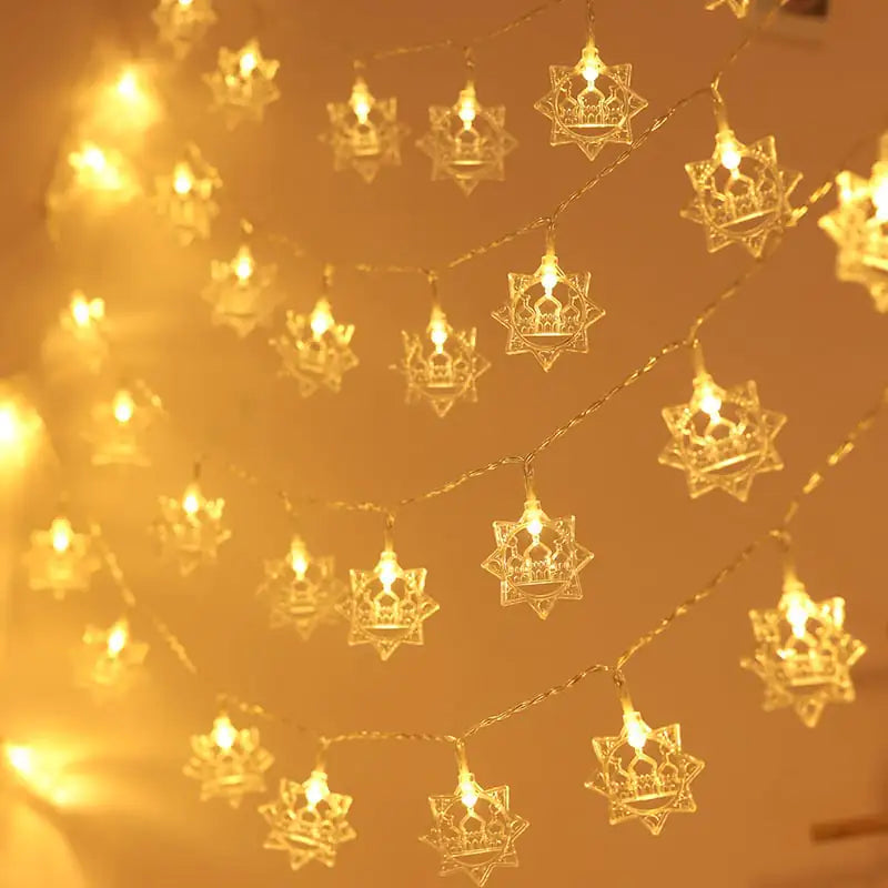 LED Moon Castle String Lights for Holiday Decor