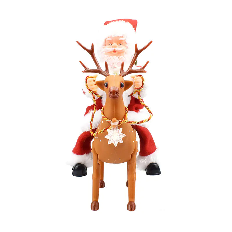 Santa Claus Toy with Reindeer Children's Decor