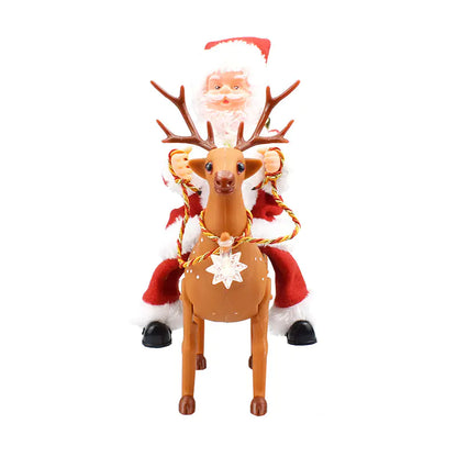 Santa Claus Toy with Reindeer Children's Decor