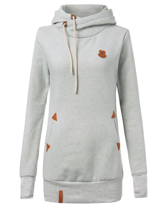 Autumn Winter Fleece Hooded Sweater Coat with Pockets