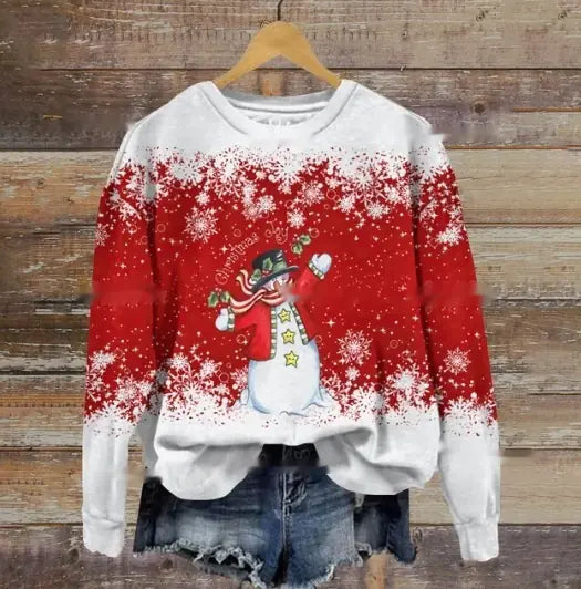 Funny Print Christmas Holiday Sweater for Women