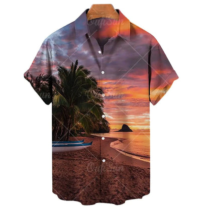 2023 Men's Casual Hawaiian Shirt for Vacation