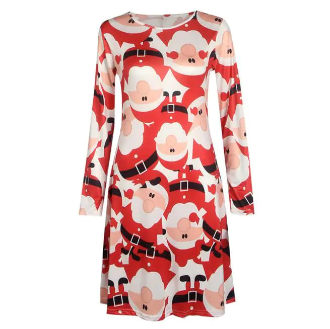 Christmas Print Dress