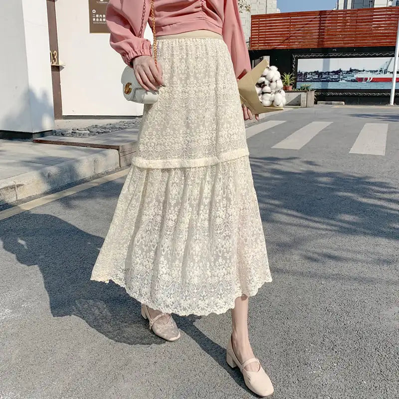 High Waist Slimming Midi Skirt for Women
