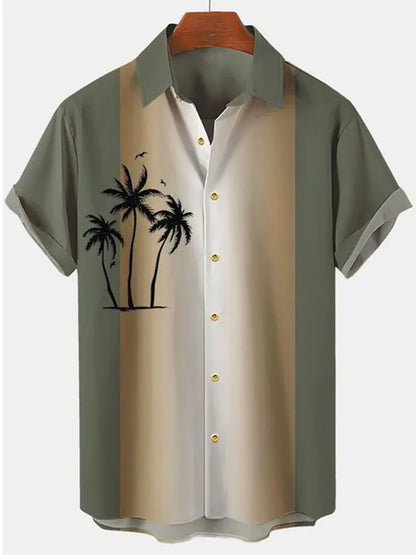2023 Men's Hawaiian 3D Print Casual Short Sleeve Shirt