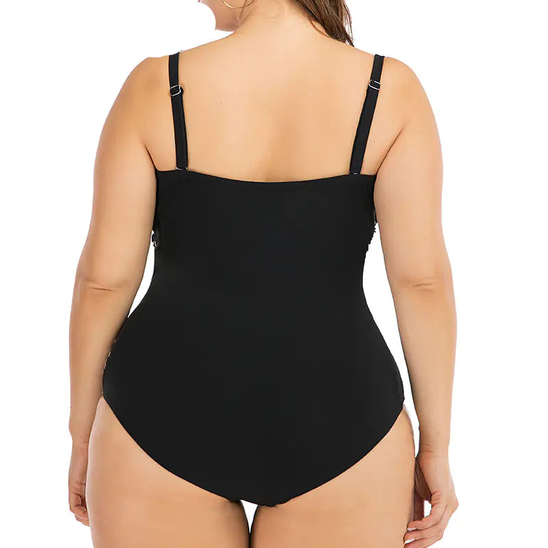 Plus Size Sexy Printed Women's One-Piece Swimsuit