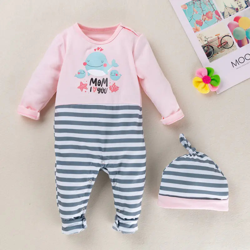 Newborn Cartoon Animal Romper for Babies (Spring/Fall)